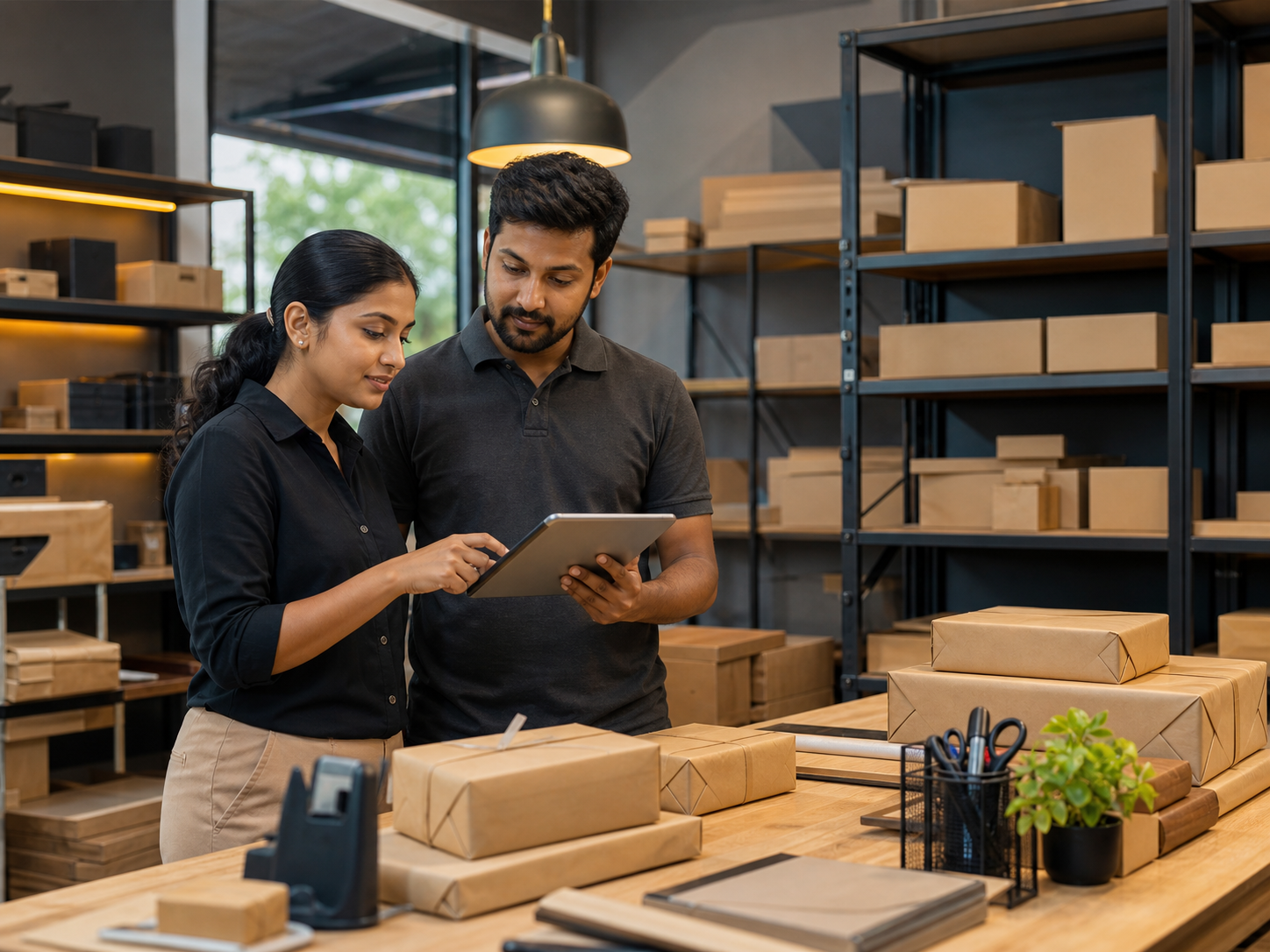 A commerce team managing products and fulfilment