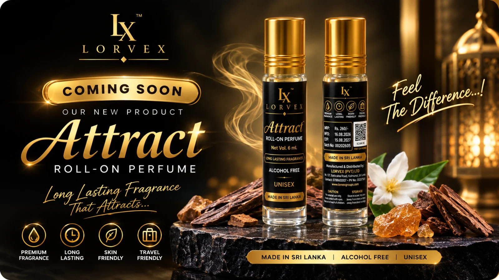 LORVEX Attract Roll-On Perfume