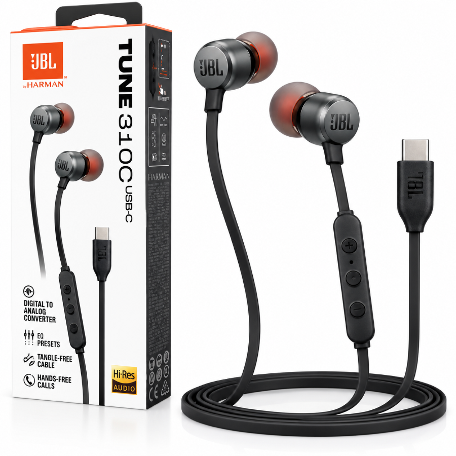 TUNE 310C Style USB-C Wired Earphones with Microphone