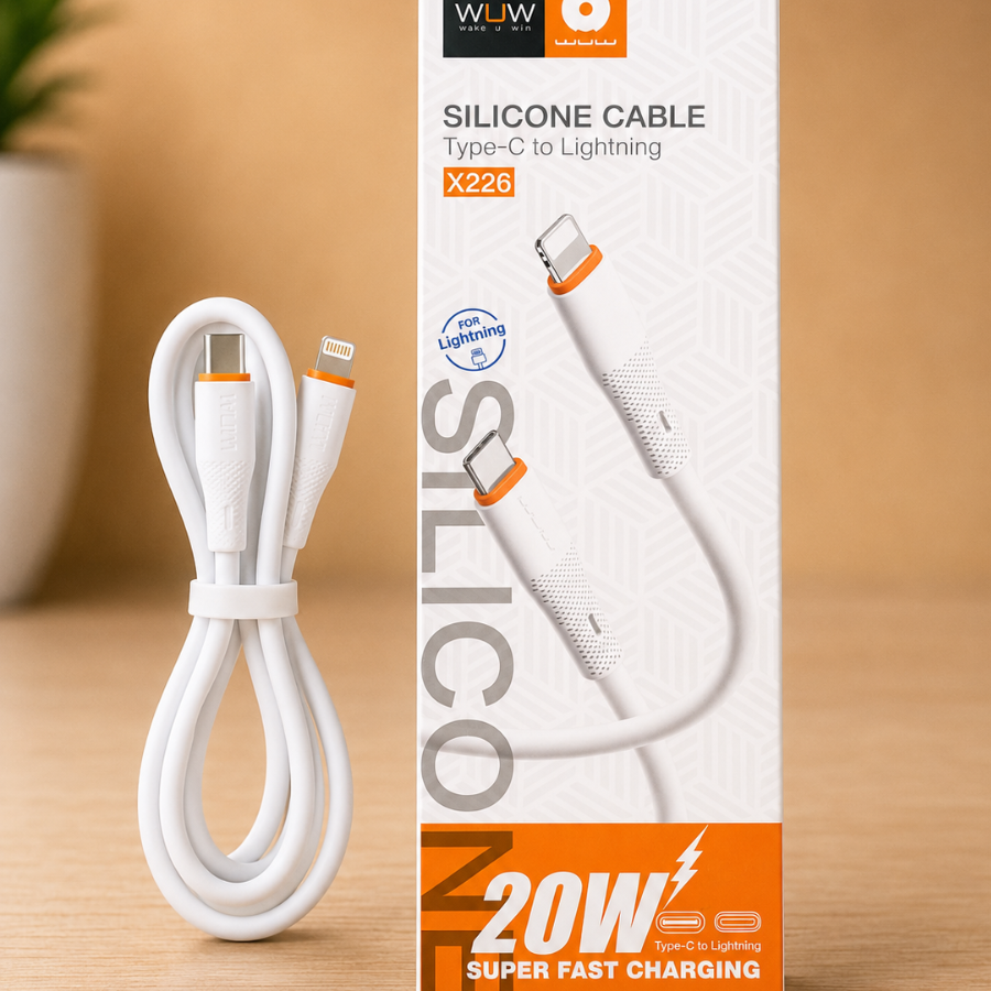 WUW X226 20W Silicone Type-C to Lightning Fast Charging Cable