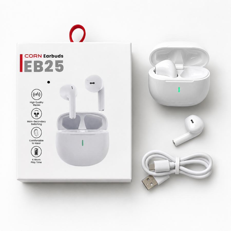 CORN EB25 Wireless Stereo Earbuds with Charging Case