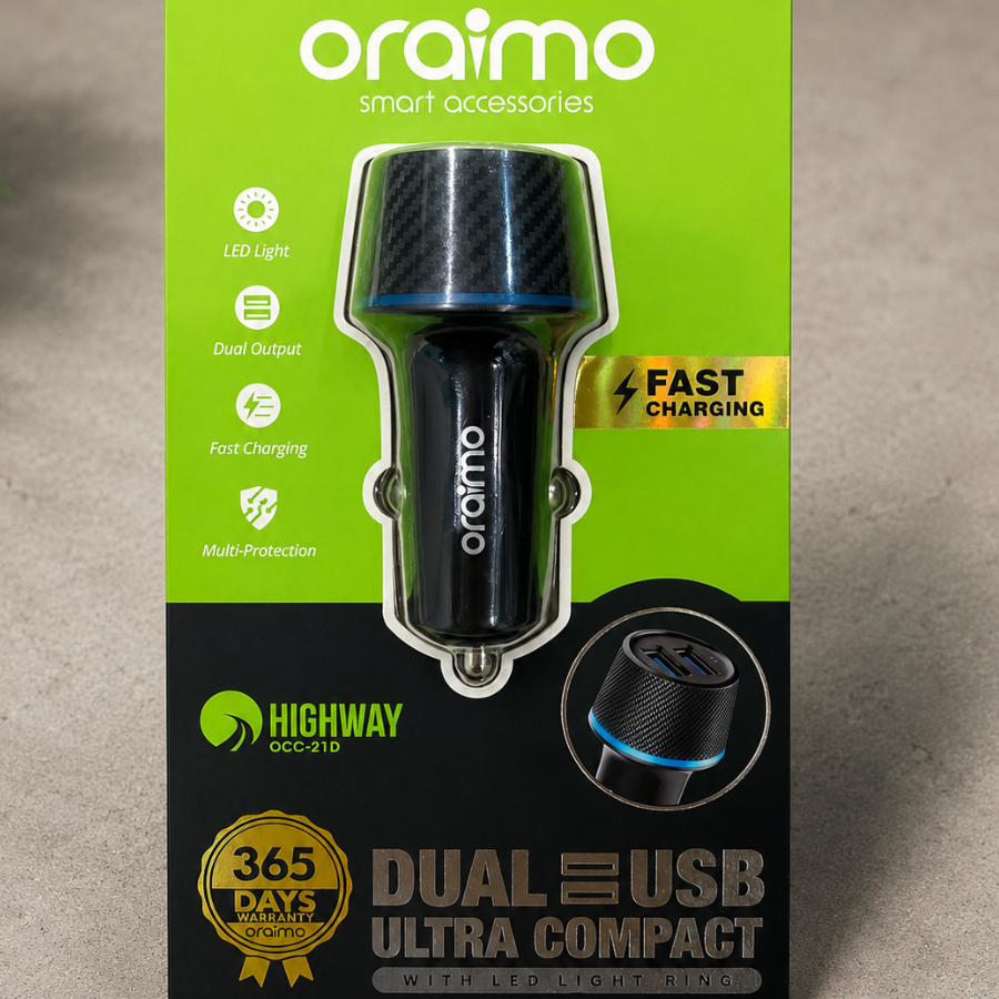 Oraimo HighWay Dual USB Car Charger OCC-21D